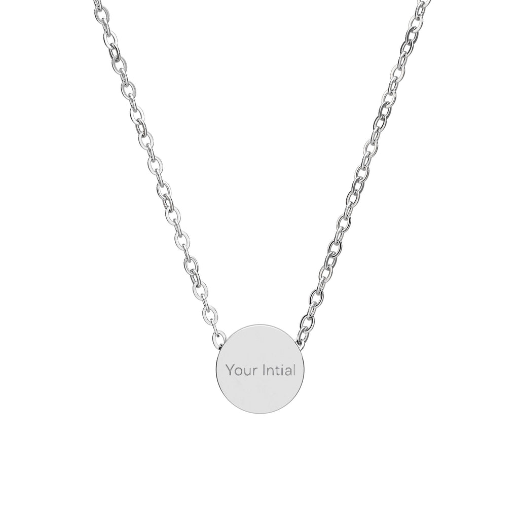 Mini Engraved Circle Necklace