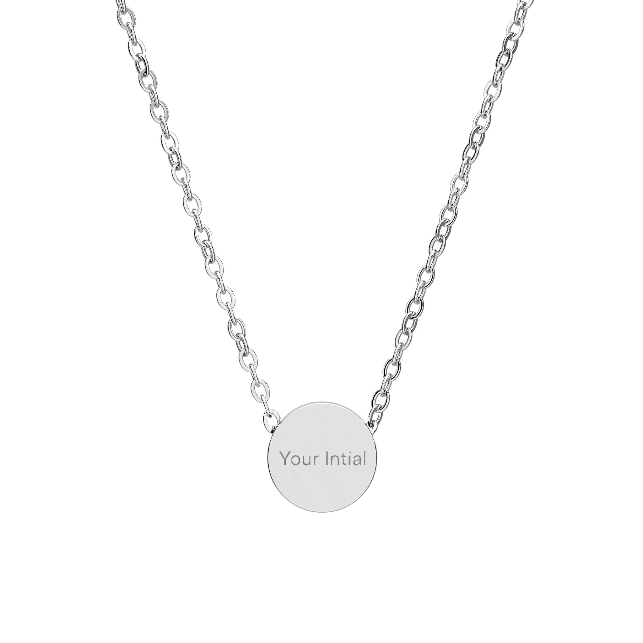 Mini Engraved Circle Necklace