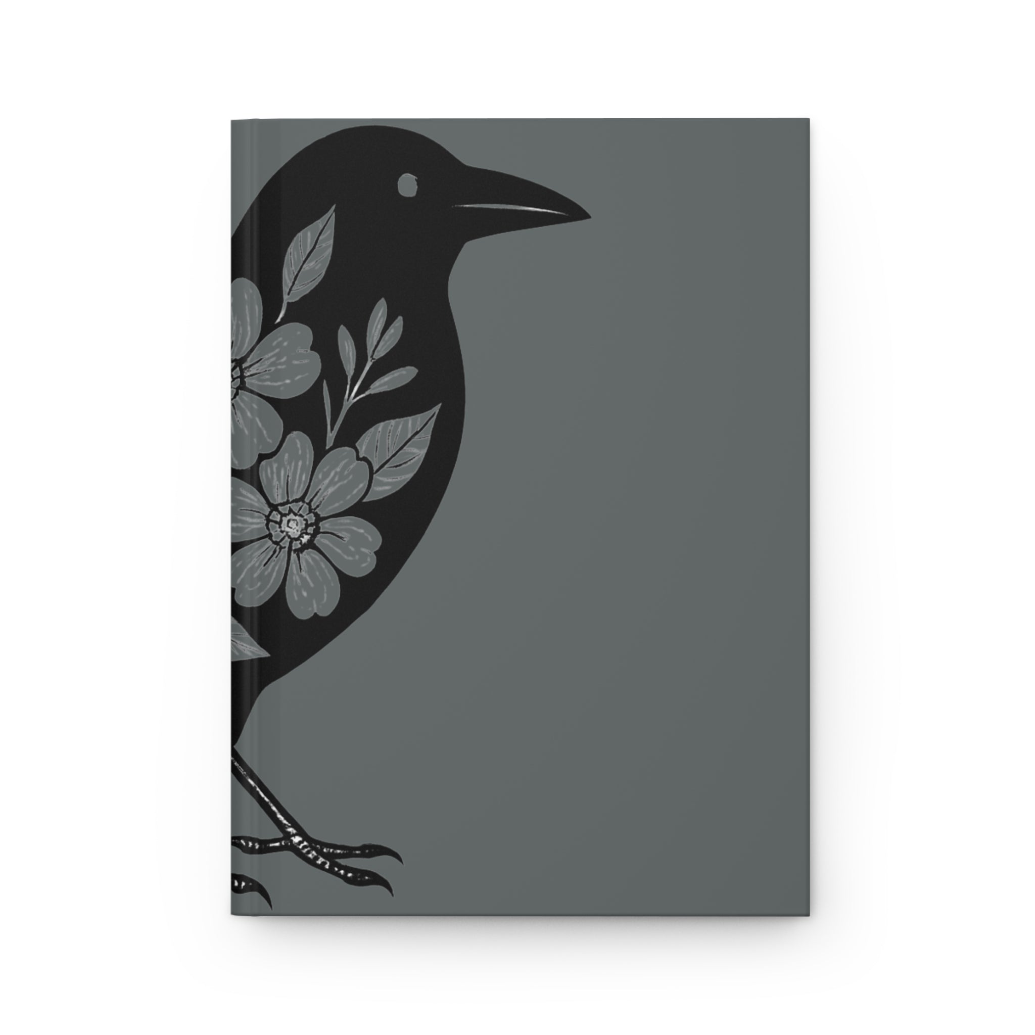 Raven Floral Hardcover Journal