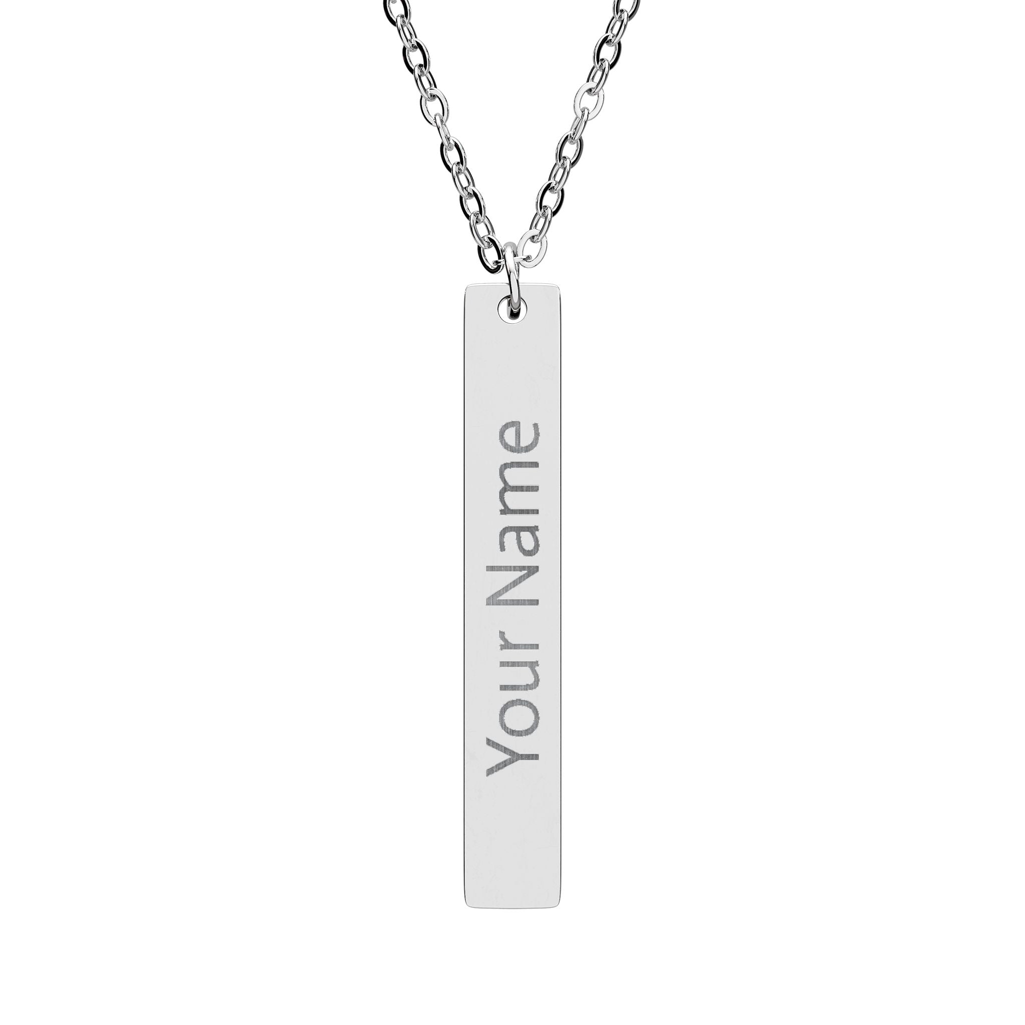 Engraved Vertical Necklace