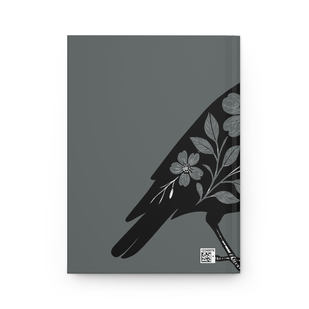 Raven Floral Hardcover Journal