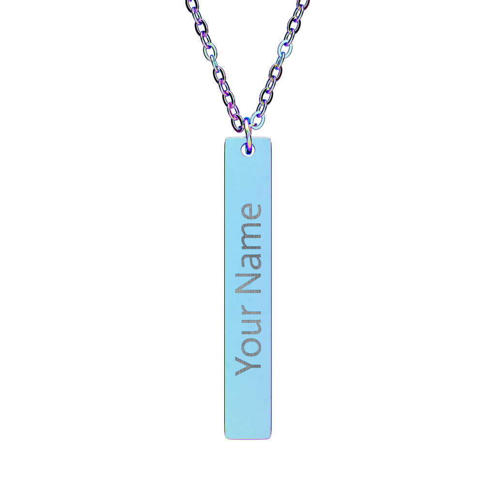 Engraved Vertical Necklace