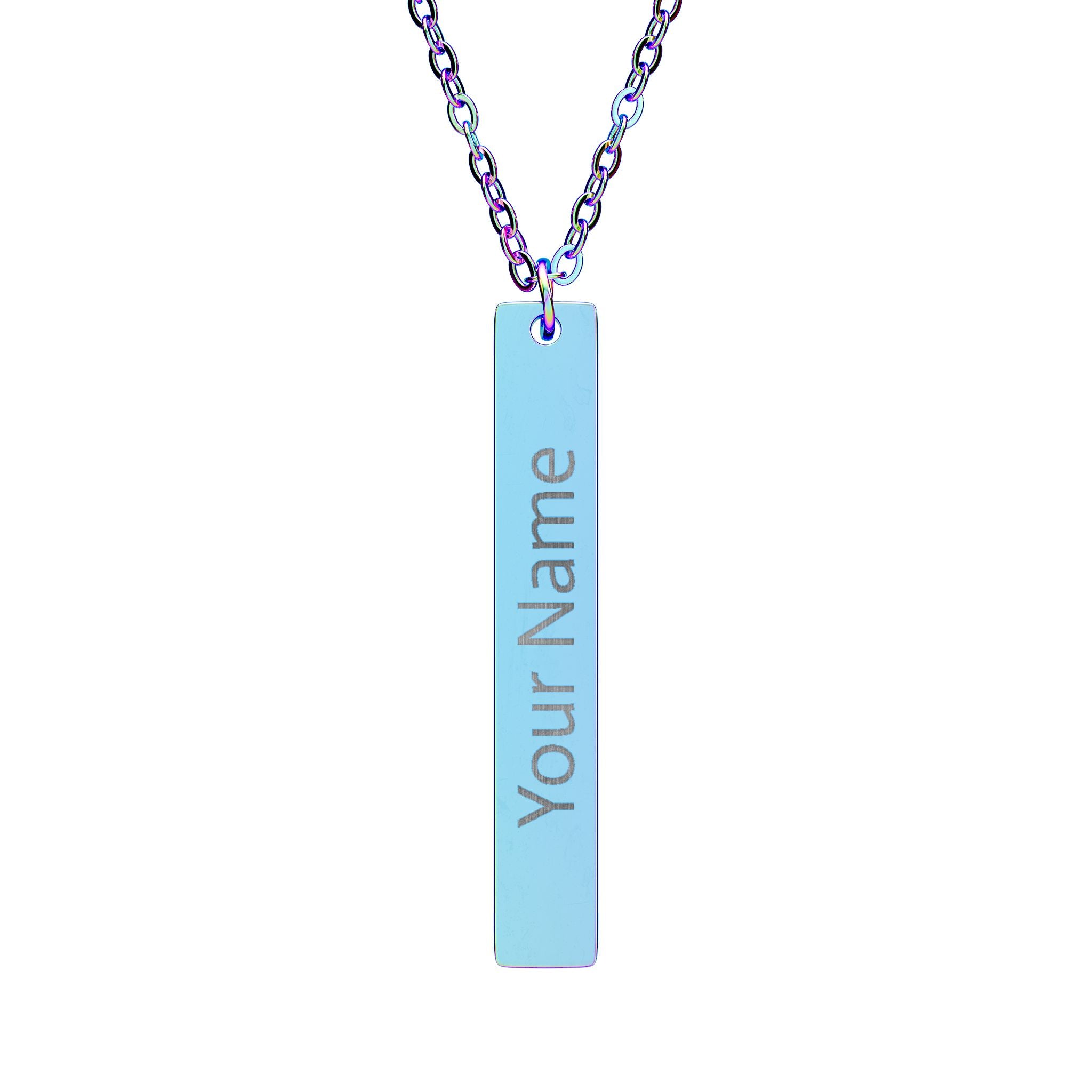 Engraved Vertical Necklace