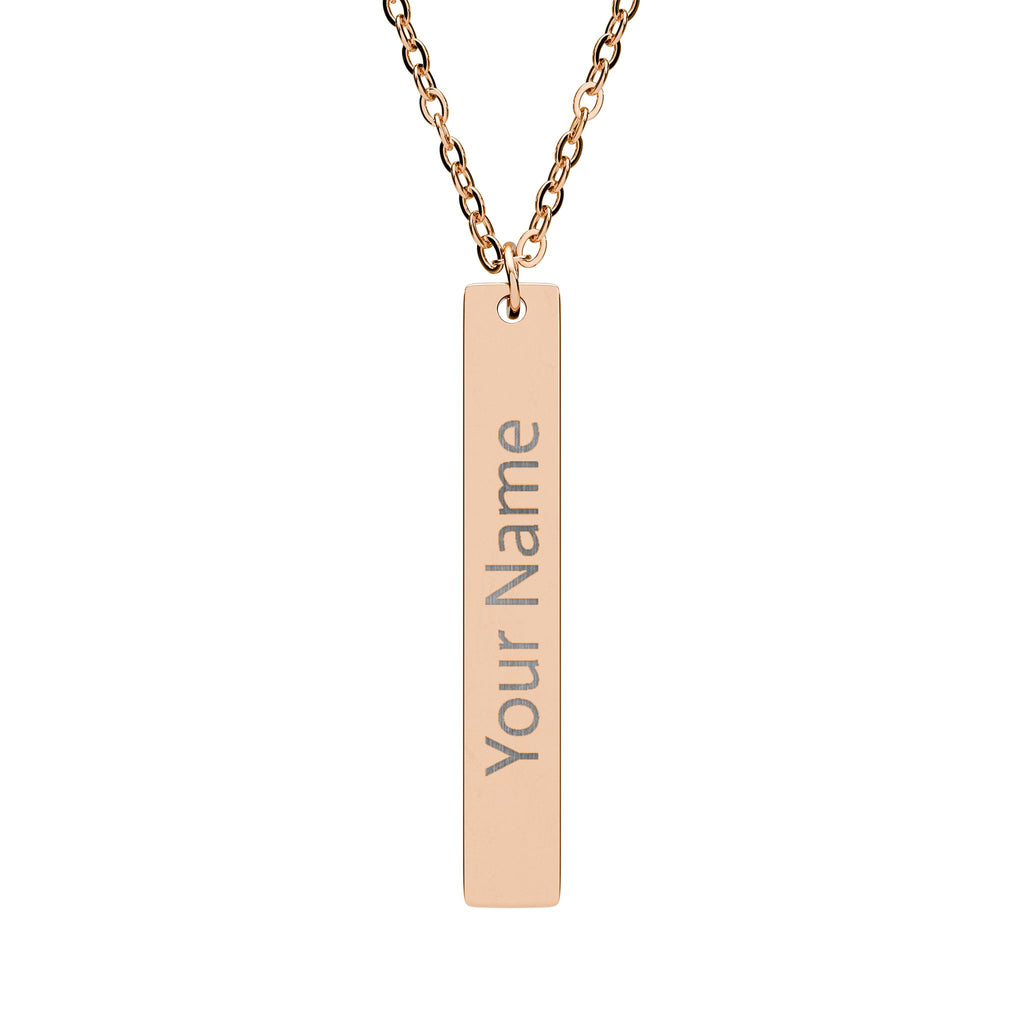 Engraved Vertical Necklace