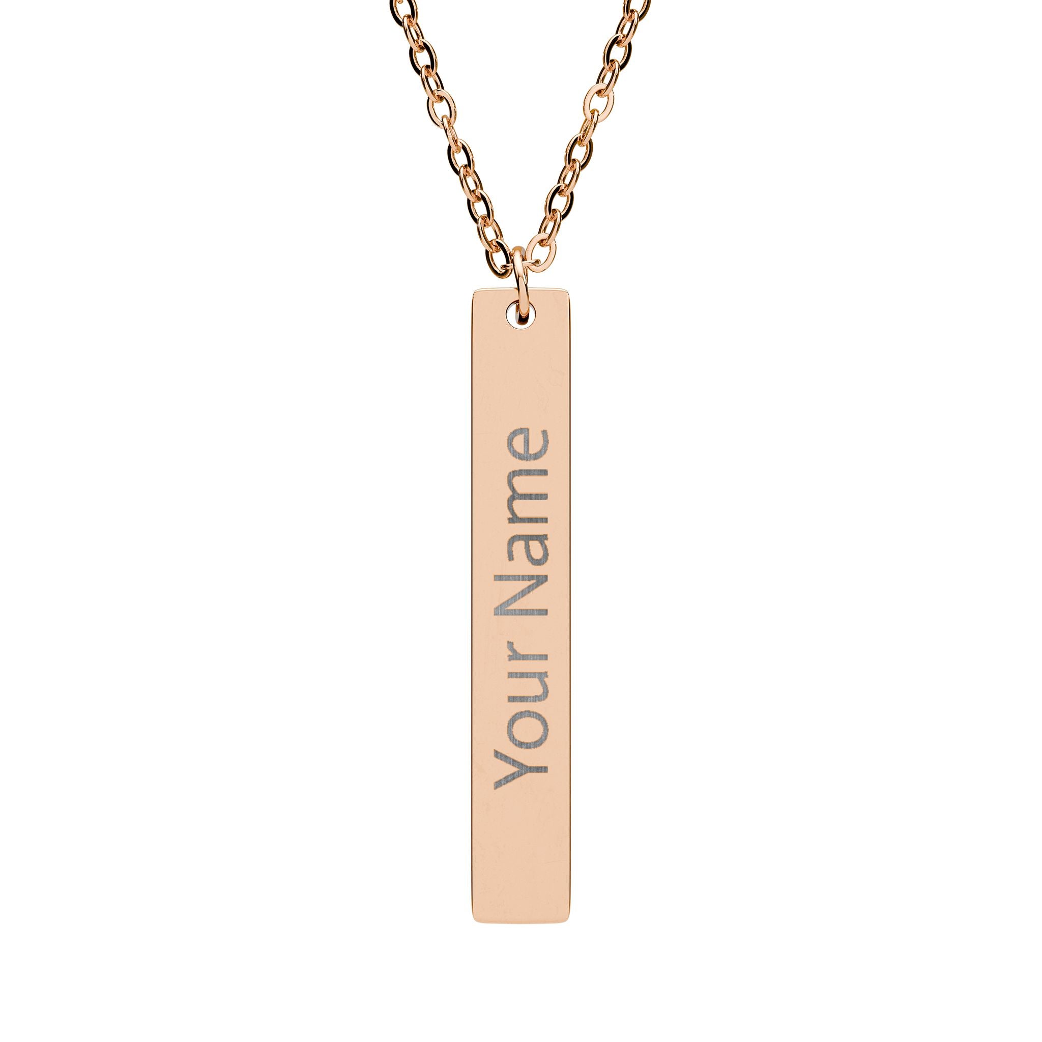 Engraved Vertical Necklace