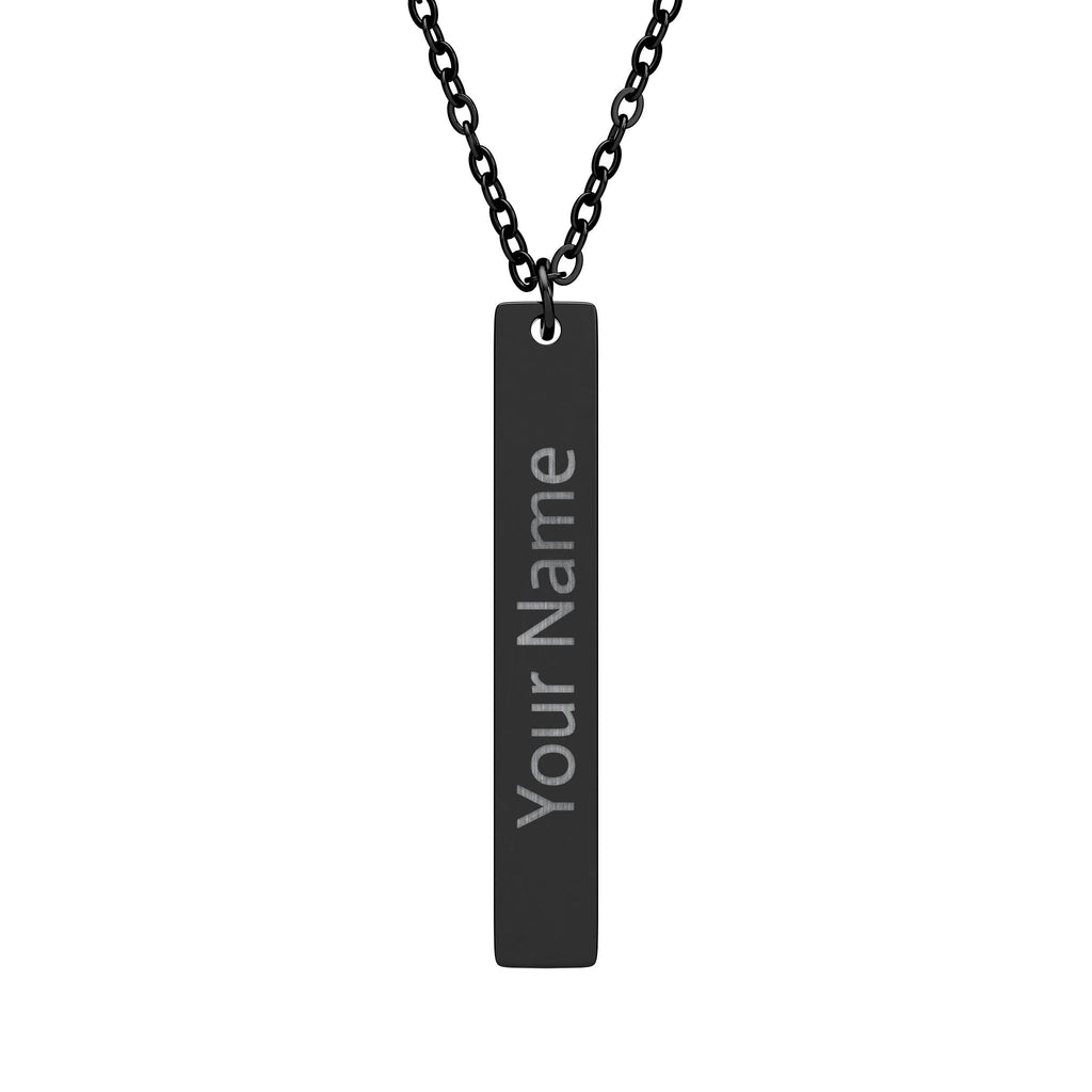 Engraved Vertical Necklace