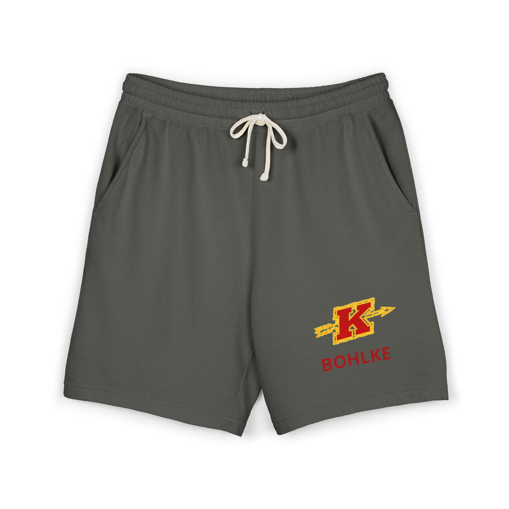 Embroidered 'K' Athletic Sweat Shorts — Lightweight Fleece Lounge Shorts