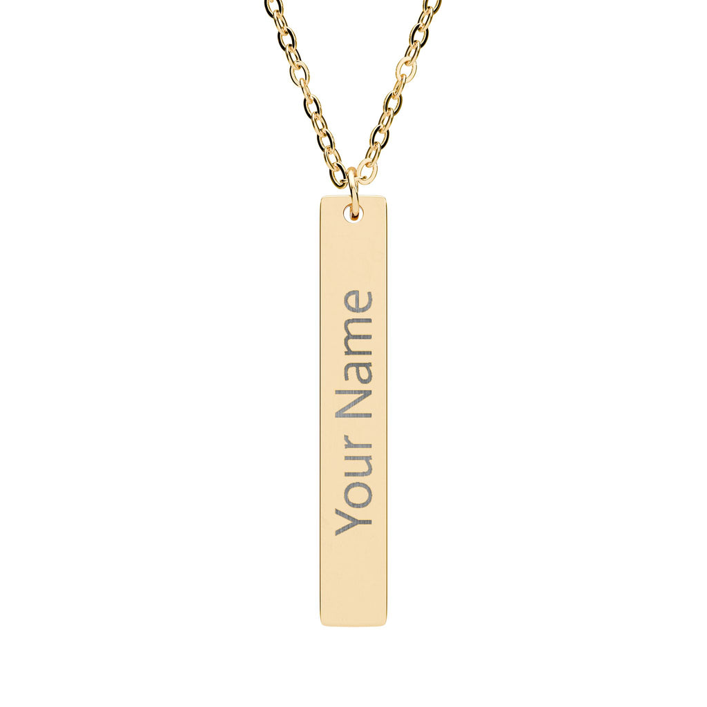 Engraved Vertical Necklace