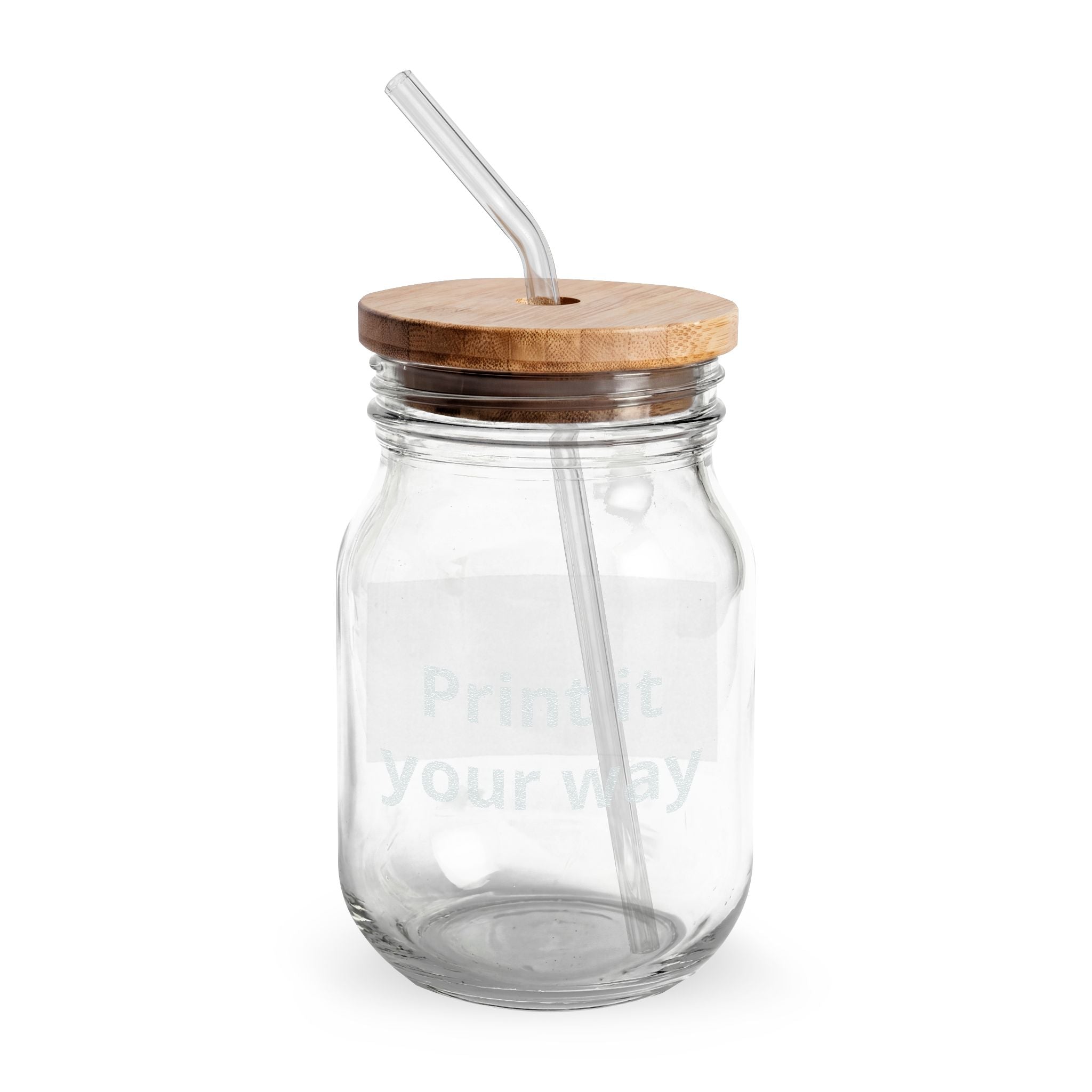 Personalized Sipper Glass with Straw