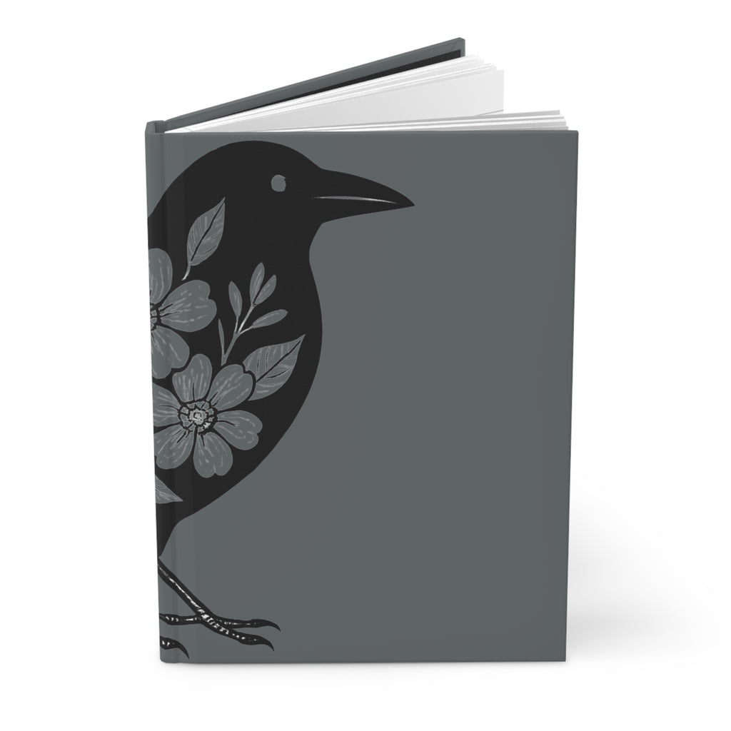 Raven Floral Hardcover Journal